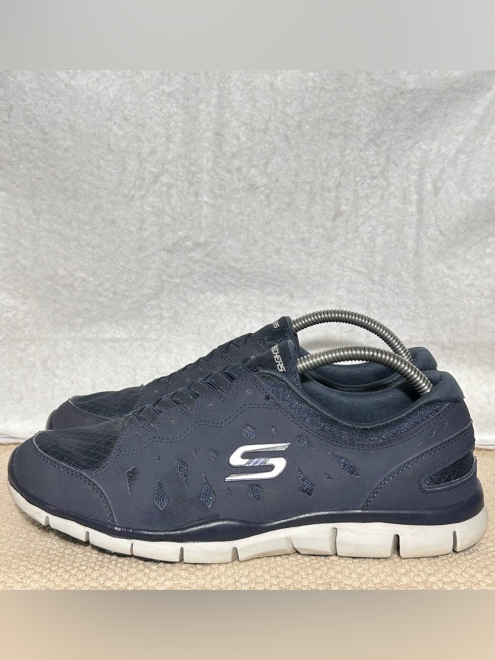 Skechers Womens Blue Gratis Light Heart Lightweight Casual Sneakers Shoes SZ 8 - Picture 2 of 11